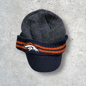 Denver Broncos NFL Knit Visor Beanie On Field Reebok One Size Acrylic Cotton